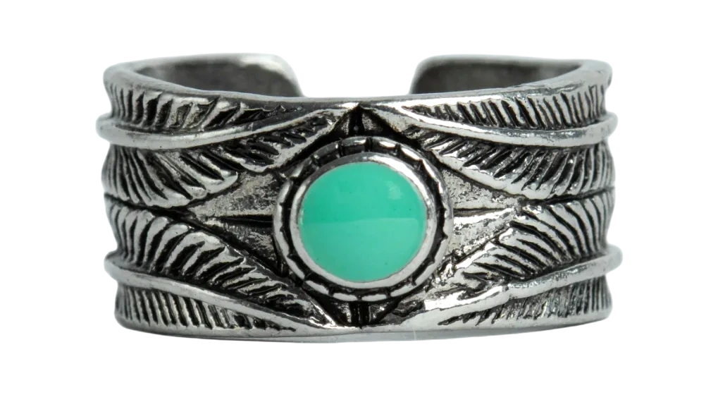 Anillo Esencia Marina · Hoja Corazón del Bosque, fotografía del catálogo Draco