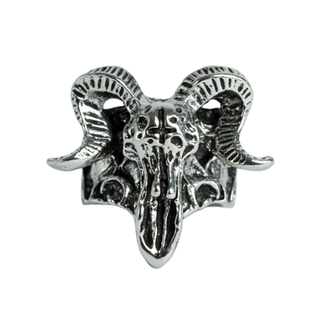 Anillo Llama Siniestra Calavera Demoníaca, fotografía del catálogo Draco
